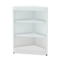 Balcão Expositor Atendimento Canto Branco 2 Bandejas Aço
