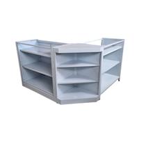 Balcão Expositor Atendimento Fechado Aberto Curvo Branco 3Pç Balcão Expositor Atendimento Fechado Aberto Curvo Branco 3Pç
