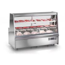 Balcão Expositor Frigorífico Avícola Linha Turino GRTA-200AI Aço Inox 220V Gelopar