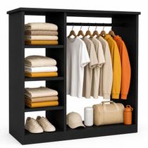 Balcão Expositor Para Loja De Roupas Com Cabideiro Mdf Central Boutique Moderna Preto ALBERGONI Balcão Expositor Para Loja De Roupas Com Cabideiro Mdf Central Boutique Moderna Preto ALBERGONI