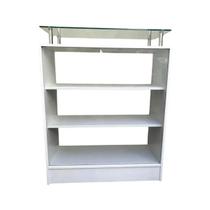 Balcão Expositor Vitrine Com Prolongador Expositor Mdf Branco - Suprema Móveis