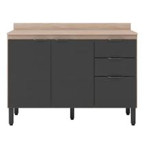 Balcão Firenze 120cm 3 Portas e 2 Gavetas com Tampo 93241 Demóbile Balcão Firenze 120cm 3 Portas e 2 Gavetas com Tampo 93241 Demóbile