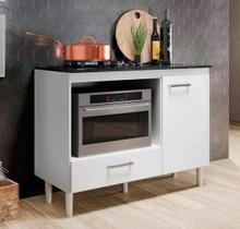 Balcao fit para cooktop com recorte 1pt 1gav branco