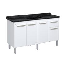 Balcão Flat De Cozinha Para Pia 4 Portas 1 gaveta 1,43 Rorato Balcão Flat De Cozinha Para Pia 4 Portas 1 gaveta 1,43 Rorato