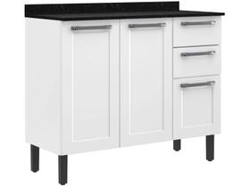 Balcão Florença 105cm 3 Portas E 2 Gavetas Branco Itatiaia Branco