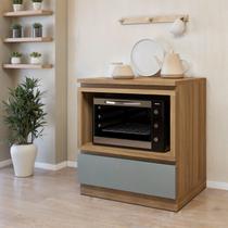 Balcão Forno 1 Gaveta com Rodapé 70cm 100% MDF Rainha Verde/Nature Balcão Forno 1 Gaveta com Rodapé 70cm 100% MDF Rainha Verde/Nature