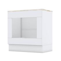 Balcão Forno de Embutir Americana Branco com Tampo para Cooktop Calcare Henn