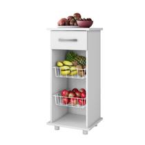 Balcão Fruteira 01 Gaveta Em MDP Branco Regia Aramóveis Balcão Fruteira 01 Gaveta Em MDP Branco Regia Aramóveis