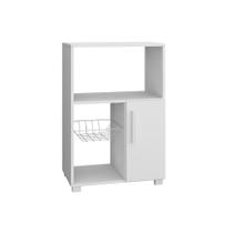 Balcão Fruteira Cozinha BF11 c/ 1 Porta 1 Cesto e 1 Nicho Branco - BRV