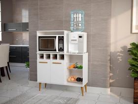 Balcão Fruteira NU Estilo Retrô Com Adega Cor Branco Balcão Fruteira NU Estilo Retrô Com Adega Cor Branco