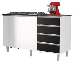 Balcão Gabinete Canadá para cooktop 5 bocas 4 gavetas BPM