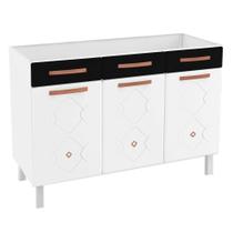 Balcão Gabinete Cozinha Aço Telasul Mirage New Para Pia