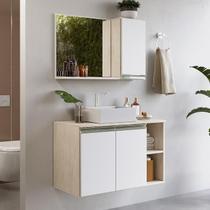 Balcão Gabinete De Banheiro Aéreo Galla 80cm Sem Cuba E Espelho Arte Cas