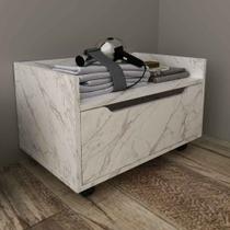 Balcão Gabinete de Banheiro com 1 Gavetas e Rodízios 60cm BN3647 Tecnomóbili Balcão Gabinete de Banheiro com 1 Gavetas e Rodízios 60cm BN3647 Tecnomóbili