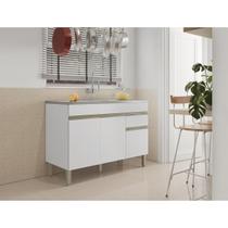 Balcão Gabinete de Pia 120 cm 3 Portas Sem Tampo Kits Paraná