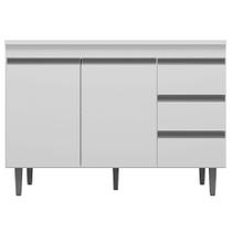 Balcão Gabinete De Pia 120Cm Sem Tampo 2 Portas Branco Balcão Gabinete De Pia 120Cm Sem Tampo 2 Portas Branco