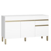 Balcão Gabinete de Pia 150 cm 3 Portas Com Tampo Kits Paraná