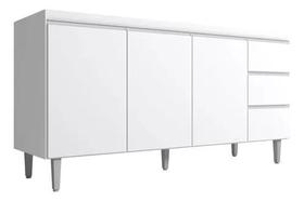 Balcão Gabinete De Pia 1,60cm 3 Pts 3 Gvts Karen Sem Tampo - Peternella