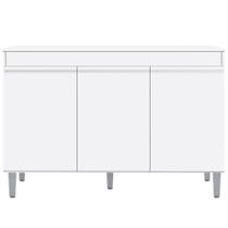 Balcão Gabinete de Pia Com Tampo 120cm 3 Portas Manu - AJL Móveis