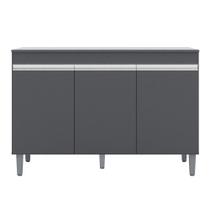 Balcão Gabinete de Pia Com Tampo 120cm 3 Portas Manu - AJL Móveis