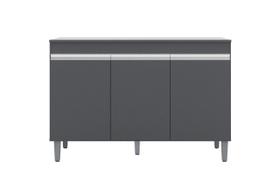 Balcão Gabinete de Pia Manu 120cm S/ Tampo Cor Cinza - AJL Móveis