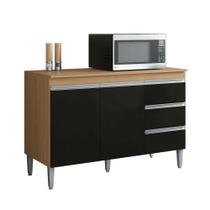 Balcão Gabinete De Pia Para Cozinha Sem Tampo 100cm Andréia Amêndoa/preto- Mabe Magazine Balcão Gabinete De Pia Para Cozinha Sem Tampo 100cm Andréia Amêndoa/preto- Mabe Magazine