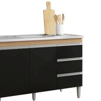 Balcão Gabinete De Pia Para Cozinha Sem Tampo 120cm Andréia Amêndoa/preto- Mabe Magazine Balcão Gabinete De Pia Para Cozinha Sem Tampo 120cm Andréia Amêndoa/preto- Mabe Magazine