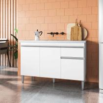 Balcão Gabinete De Pia Para Cozinha Sem Tampo 120cm Tatiane Branco- Mabe Magazine Balcão Gabinete De Pia Para Cozinha Sem Tampo 120cm Tatiane Branco- Mabe Magazine