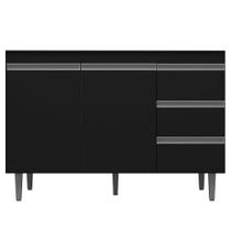 Balcão Gabinete de Pia sem Tampo 120cm 2 Portas 3 Gavetas Andréia - AJL Móveis