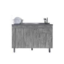 Balcão Gabinete de Pia sem Tampo 120cm 3 Portas Pop - Nathan Móveis