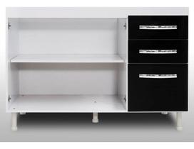 Balcão Gabinete de Pia Sem Tampo 120cm Nathan 2 Portas Rústico - SSX Multicoisas