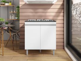Balcão Gabinete P/ Cooktop 4 ou 5 Bocas 2 Portas - AJL Móveis