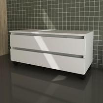 Balcão Gabinete para Banheiro com rodizio e gaveta BN3603 Branco