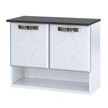 Balcão Gabinete para Banheiro em Aço Rubi 2 Portas