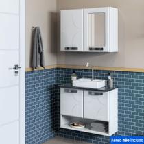 Balcão Gabinete para Banheiro em Aço Telasul Rubi 2 Portas Branco