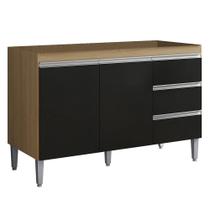 Balcão Gabinete Para Cozinha Andréia 100cm 2 Portas 3 Gavetas