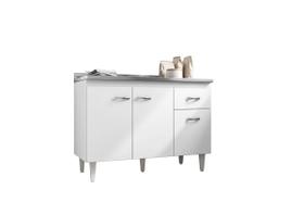 Balcão Gabinete Para Cozinha Gabriela 120cm 3 Portas 1 Gaveta