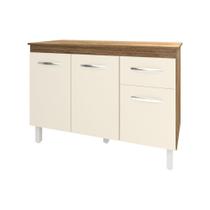 Balcão Gabinete Para Pia 118 Cm Cozinha Aline Savana Off White Com Tampo Tampão 120 Cm Savana Balcão Gabinete Para Pia 118 Cm Cozinha Aline Savana Off White Com Tampo Tampão 120 Cm Savana