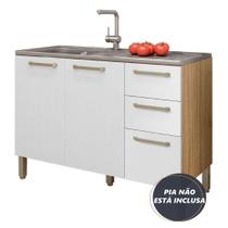 Balcão Gabinete Para Pia 1,20m Versalhes Kit's Paraná Balcão Gabinete Para Pia 1,20m Versalhes Kit's Paraná