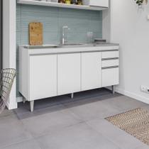 Balcão Gabinete Para Pia 150cm 4 Portas Ayla - SSX Multicoisas