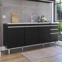 Balcão Gabinete Para Pia 180cm 4 Portas Ágatha - SSX Multicoisas Balcão Gabinete Para Pia 180cm 4 Portas Ágatha - SSX Multicoisas