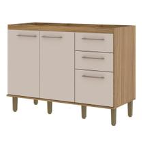 Balcão Gabinete Para Pia 2 Portas 3 Gavetas Cozinha 120cm Marrom Cinza Sem Tampo Concept Prime Co7231 Decibal Balcão Gabinete Para Pia 2 Portas 3 Gavetas Cozinha 120cm Marrom Cinza Sem Tampo Concept Prime Co7231 Decibal