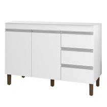 Balcão Gabinete Para Pia Karen 119cm Sem Tampo 2 Portas Branco - Abmaza Balcão Gabinete Para Pia Karen 119cm Sem Tampo 2 Portas Branco - Abmaza