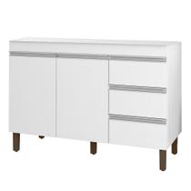 Balcão Gabinete Para Pia Karen 119cm Sem Tampo 2 Portas Branco - Abmaza Balcão Gabinete Para Pia Karen 119cm Sem Tampo 2 Portas Branco - Abmaza