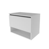 Balcão Gabinete Suspenso para Banheiro 60cm com 1 Porta e Nicho BN3606 Branco - Tecno