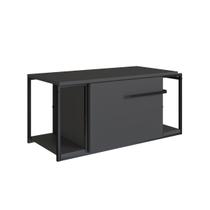 Balcão Gabinete Suspenso para Banheiro 80cm P1019 Grafite Balcão Gabinete Suspenso para Banheiro 80cm P1019 Grafite