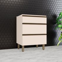 Balcão Gaveteiro 60cm 3 Gavetas (sem Tampo) Connect Henn - Off White