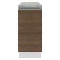 Balcão Glamy 35cm 1 Porta Branco e Rustic Madesa Balcão Glamy 35cm 1 Porta Branco e Rustic Madesa
