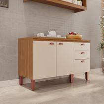 Balcão Grande Cozinha Positano New 100 MDF 2 Portas 3 Gavetas Balcão Grande Cozinha Positano New 100 MDF 2 Portas 3 Gavetas