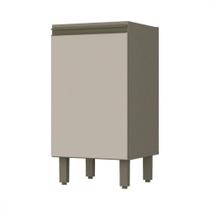 Balcão Henn Connect Sem Tampo 1 Porta 35cm Duna/cristal